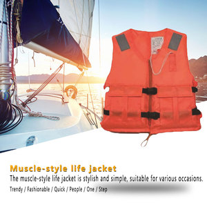 Gilet de <span class=keywords><strong>sauvetage</strong></span> en tissu Oxford orange pour adultes Gilet de <span class=keywords><strong>sauvetage</strong></span> marin anti-inondation pour hommes et femmes - Product Image 5