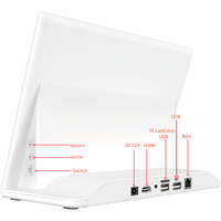 Moniteur ergonomique en forme de L de qualité commerciale | Lecteur NFC/RFID | Caméra en option pour POS et cartes de menu numériques