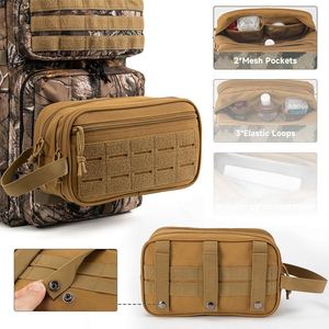 Trousse de Toilette Tactique pour Hommes, Sac d'Hygiène, Pochette Molle pour Outils EDC, Petite Trousse de Toilette, Trousse de Rasage pour Hommes, Sacs de Douche de Voyage - Product Image 1