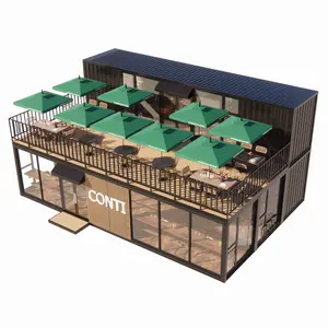 Recipiente de envio modular para restaurante, casa modular, centro de compras, bar de café, recipiente de 40ft