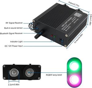 JINXIN Fuente de Luz de Fibra Óptica de Doble Color 32W RGBW, Motor de Caja de Luz con Control Remoto para Decoración de Techo Estrellado en Coche y Hogar - Product Image 3