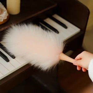 Nettoyage de luxe pour la maison, <span class=keywords><strong>plumeau</strong></span> en vraie laine, dépoussiérage électrostatique, <span class=keywords><strong>plumeau</strong></span> suspendu pour voiture, piano, lampe, meubles - Product Image 6