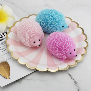 Needoh Fuzzy <b>Hedgehog</b> Stress <b>Toy</b> Slow Rebound Soft Squeeze Ball Cute Animal Shape for All Ages Pressure Relief Play - Product Image 1