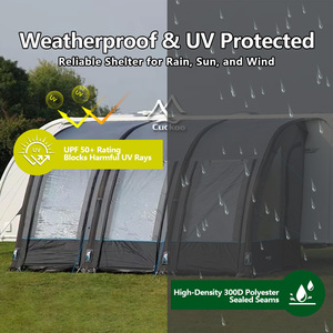 Carpa Inflable para Exteriores de 5-8 Personas, para las Cuatro Estaciones, con Tres Habitaciones, Tipo <span class=keywords><strong>Caravana</strong></span>, con <span class=keywords><strong>Toldo</strong></span> de PVC Impermeable, Resistente al Viento y a los Mosquitos - Product Image 3