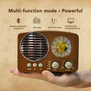 Radio FM Retro con Altavoz Bluetooth, Reproductor de Música Portátil Mini con USB, Tarjeta TF, MP3, Receptor Multimedia Estéreo, Radio Decorativa Vintage - Product Image 5