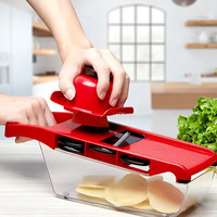6 In 1 Multifunctionele Groenten Snijden Fruit Ui Aardappelsnijmachine Rasp Chopper