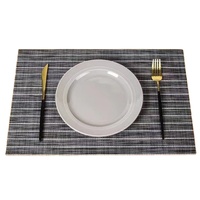 Accessoires de cuisine, sets de table classiques en PVC tissé, imperméables et isolants, logo personnalisé pour table à manger, hôtel et restaurant
