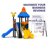 SageDelightRides Unité de loisirs en gros, Combo toboggan et balançoire robuste pour enfants, en LLDPE et acier galvanisé, pour écoles, fabricant