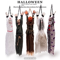 Décorations fantaisie d'Halloween : Clown vibrant noué à la main, Citrouille, Infirmière zombie, Fantômes suspendus pour maison hantée et scène de escape room
