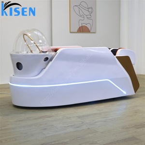 Table de massage multifonctionnelle automatique Kisen avec bac en céramique pour salon de coiffure et spa japonais - Product Image 6