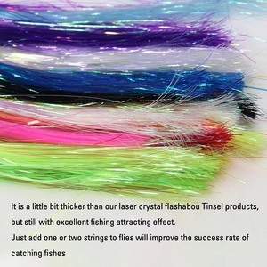 1/50 "UV Ice Wing flashabou Streamer Pike cá hồi bay buộc Chất liệu vàng xanh xanh cam bán buôn bay buộc chất liệu - Product Image 3
