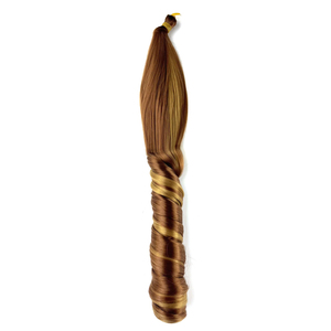 Gran oferta de extensiones de cabello de <span class=keywords><strong>mechas</strong></span> de rizos <span class=keywords><strong>en</strong></span> espiral ondulados sintéticos para trenzas africanas cabello trenzado de rizos franceses suaves - Product Image 3