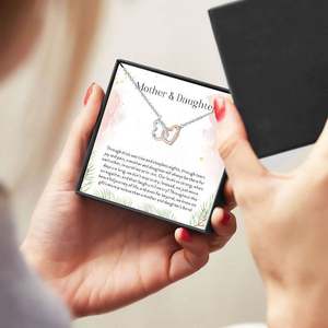 Collar de Acero Inoxidable con Corazón Bicolor Entrelazado Infinito Clásico para Mujer, Ideal para Regalo de Compromiso, Venta al por Mayor - Product Image 4