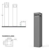 Lampadaire LED extérieur moderne en aluminium étanche IP65 pour jardin, éclairage paysager, fournisseur DDK, lumière de pelouse