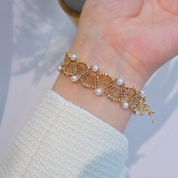 2024 luxe 18K or haute qualité japonais Akoya perle brin Bracelet cadeau pour les femmes