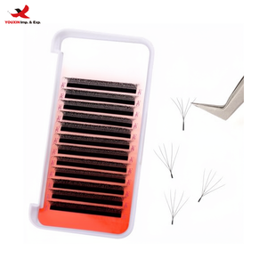 Extensions de cils 3D noir mat brun effet naturel longue tenue courbure D, cils doux et tendance, GZ RTS, commande en gros mixte - Product Image 1