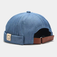 Sombrero sin ala informal, gorra Docker, algodón Retro, sin visera, sin ala, gorra de marinero, gorra ajustable con puño enrollado, sombreros sin ala para hombres