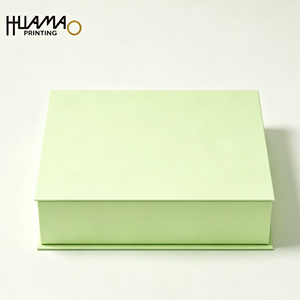 Caja de Regalo Magnética de Lujo con Logotipo Personalizado, Caja de Embalaje Rígida de Cartón Verde Claro con Tapa Abatible para Velas, Perfumes, Cosméticos y Sets de Regalo - Product Image 3