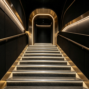 Luces LED Antideslizantes para Escalones, Montaje Oculto, Iluminación de Escaleras de Aleación de Aluminio sin Ranuras para Cines y Hoteles RV - Product Image 1