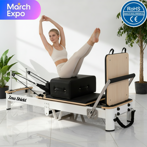Reformer de Pilates Profesional de Aluminio, Ajustable, Portátil y Duradero, Directo de Fábrica, OEM, para Gimnasio en Casa y Estudio de Pilates - Product Image 1