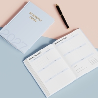 Carnets de bien-être quotidiens personnalisés imprimés sur papier couché avec reliure cousue, format A5/A6, pour les soins de santé personnels