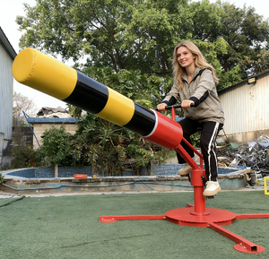 โรงงาน EASYFUN ขายส่งเครื่องเล่นเป่าลมแบบทนทาน สนามแข่งขันจักรยาน Wipeout พร้อมเครื่องกีดขวางแบบหมุนได้ <span class=keywords><strong>เกม</strong></span>กีฬา Meltdown Wipeout - Product Image 2