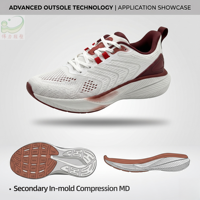 Sol MD Ringan Ramah Lingkungan untuk Sepatu Lari; Tahan Lama, Anti Air, Anti Selip, Logo Kustom, Merek WL, Model