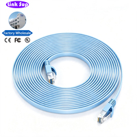 Cable Ethernet Plano Cat6 UTP 32AWG OFC 1Gbps 350MHz RJ45, Cable de Red LAN, Apto para Dispositivos Router, Switch y Módem