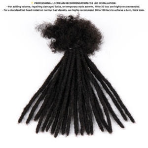 Extensiones de rastas hechas a mano de 0.4cm a 0.8cm, cabello humano permanente, rastas teñidas, negro natural para salones, EE. UU., Europa, tejido Remy - Product Image 1