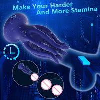 Kovida homme méduse tentacules vibrant pénis gland Massage exercice APP Silicone Masturbatore Traction pénis dispositif d'entraînement