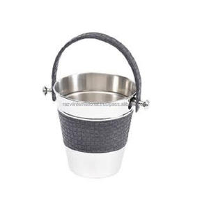 Metal SS Shiny Polished Wine <b>Bucket</b> With Handle Factory Direct Custom Metal <b>Beer</b> <b>Bucket</b> Champagne Cooler - Product Image 6