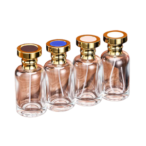 Flacon de parfum en verre transparent de 50 ml, flacon pulvérisateur cosmétique rond, bouchon doré, pulvérisateur à pompe pour échantillon gratuit/ - Product Image 3