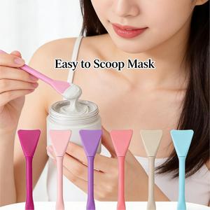 Brocha Aplicadora de Mascarillas Faciales Profesional de Doble Cabeza, Silicona Suave, Forma Plana, Fácil de Limpiar - Product Image 3