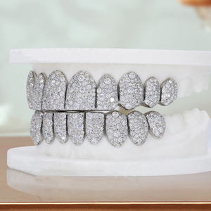 メーカーヒップホップジュエリーローズゴールドカスタム10オン10メンズVvs Moissaniteダイヤモンド歯グリルズ - Product Image 6