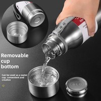 Bouteille isotherme en acier inoxydable 316, grande capacité, pour sports de plein air, compatible voiture, avec infuseur à thé, logo personnalisé