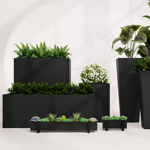 Jardinera de Aluminio Moderna y Duradera de Estilo Americano, Ecológica, para Plantas de Exterior, para Hogar, Jardín, Balcón, <span class=keywords><strong>Terraza</strong></span>, Comercial - Product Image 2