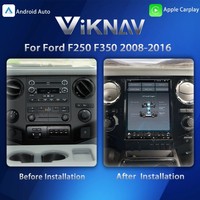 Autoradio 12,1 pouces amélioré pour Ford F250 F350 2008-2016, écran tactile, navigation GPS, Apple CarPlay sans fil, Android Auto, 1 an