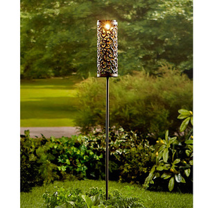 <b>Solar</b> Garden <b>Lights</b> Cylinder Shape Led <b>Light</b> Water Resistant Outdoor Decorative Lamp For Lawn Patio <b>Deck</b> - Product Image 4