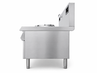 Cuisinière électrique commerciale en acier inoxydable 2x15kW pour restaurant, avec double wok et modèles à une ou deux marmites à soupe