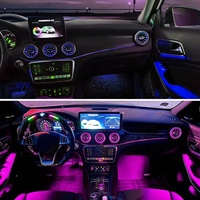 Pour Mercedes-Benz CLA C118 GLA W176 W117 W156, kit d'éclairage d'ambiance LED pour bouches d'aération de voiture, 12/64 couleurs, pièce auto