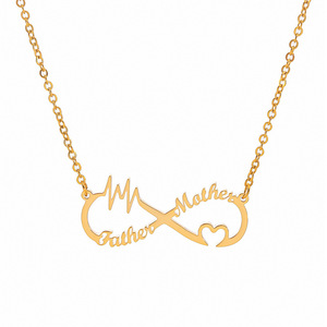 Collar de acero inoxidable dorado de 18k para mujer, cadena con letras del alfabeto, personalizable, para regalo, venta al por mayor, 2022 - Product Image 4