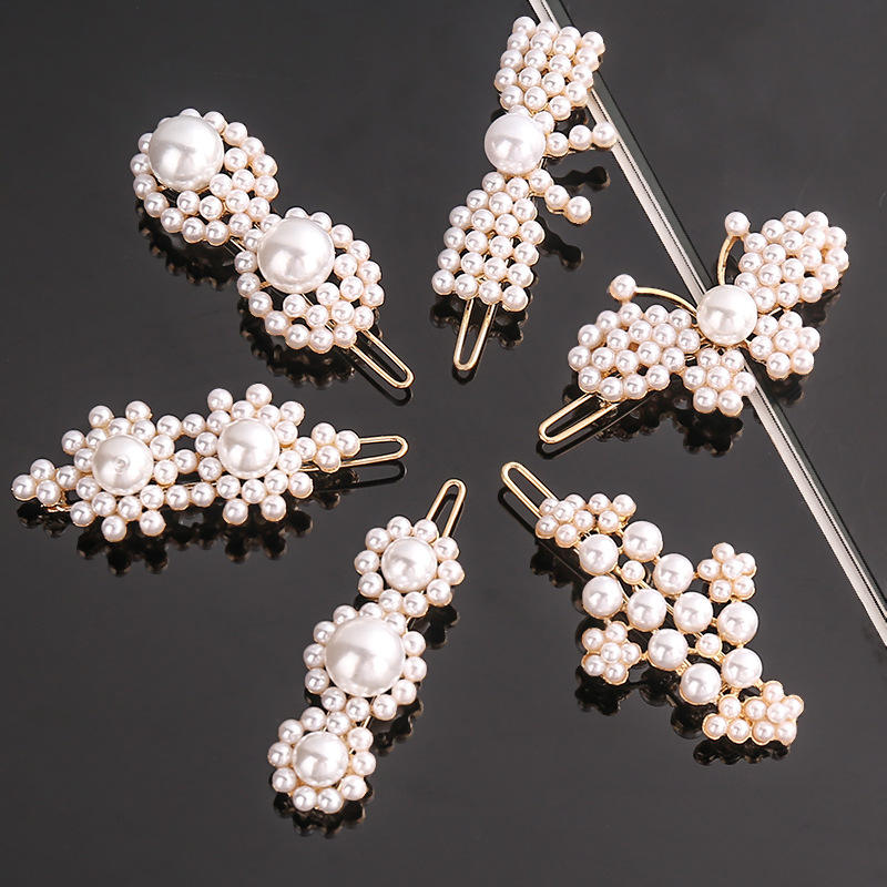 Fashion Hair Clip Simple Pearl Metal Hair Clips for Women Young Girls  Wedding Hair Accessories