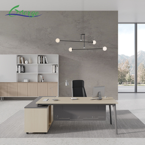 Hot Bán Tùy Chỉnh Điều Hành Bằng Gỗ Kim Loại L Hình Dạng Nội Thất Văn Phòng Quản Lý Hiện Đại Bàn Giám Đốc Văn Phòng Bàn Ông Chủ Văn Phòng Bàn - Product Image 2