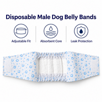 Exportation usine : Couches absorbantes jetables pour chiens mâles, à fixation rapide, côtés souples, pour le contrôle de l'urine et les voyages