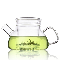 Théière en verre soufflé à la main de style nordique 600ml 800ml, compatible avec les plaques de cuisson, théière classique pour thé en vrac et thé fleuri avec infuseur