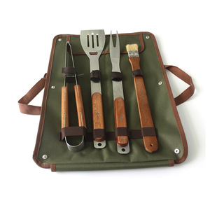 Bolsa de herramientas para barbacoa al aire libre, bolsa portátil de acero inoxidable para cubiertos de barbacoa, bolsa de accesorios personalizable para picnic y barbacoa. - Product Image 5