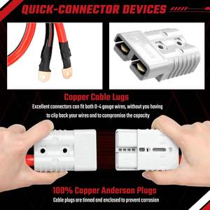 Câbles de démarrage <span class=keywords><strong>pour</strong></span> batterie de voiture <span class=keywords><strong>Pince</strong></span> en cuivre pur Câbles de démarrage automobile robustes <span class=keywords><strong>pour</strong></span> démarrage de saut Batteries mortes ou faibles - Product Image 6