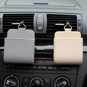 <strong>Car</strong> Phone Holder Mount Air Vent Hanging Storage Box <strong>Car</strong> Mobile Phone Bag PU Leather Glasses Organizer Support <strong>in</strong> <strong>Car</strong> <strong>Accessories</strong> - Product Image 3