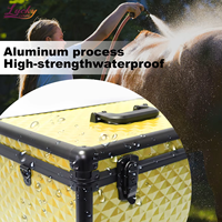 Boîtier de toilettage en aluminium OEM personnalisable Kits d'outils de beauté pour chevaux Boîte de nettoyage