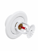 Cache-rouleau d'incendie décoratif en acier inoxydable 410 DN20, peint en blanc, à double disque surélevé - Usine OEM HONGAN
